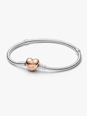 Pandora Moments Heart & Snake Chain Bracelet